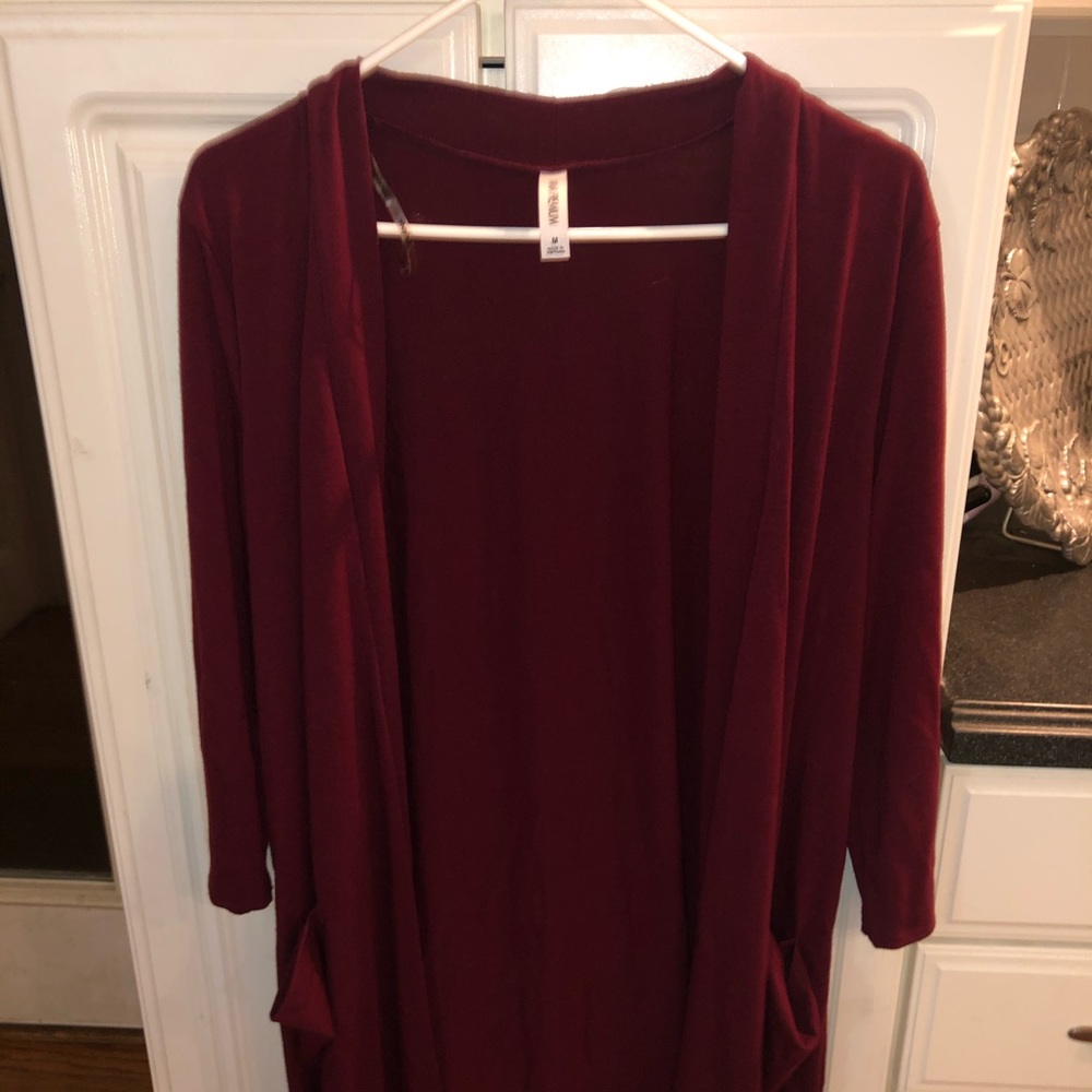 Burgundy cardigan